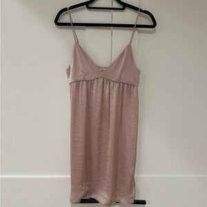 Aritzia mauve pink slip babydoll dress
